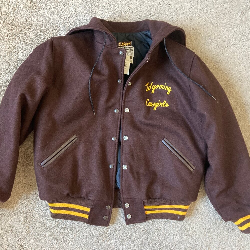 Vintage Wyoming Cowgirls Letter Jacket